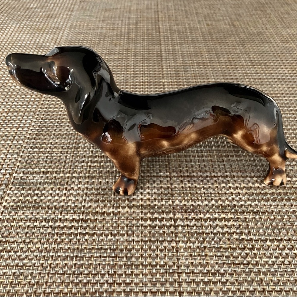 Beswick England Dog Dachshund figurine statue porcelain brown